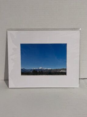 Pikes Peak Colorado Springs Colorado Art Print 5x7in Photo in 10x8in Mat